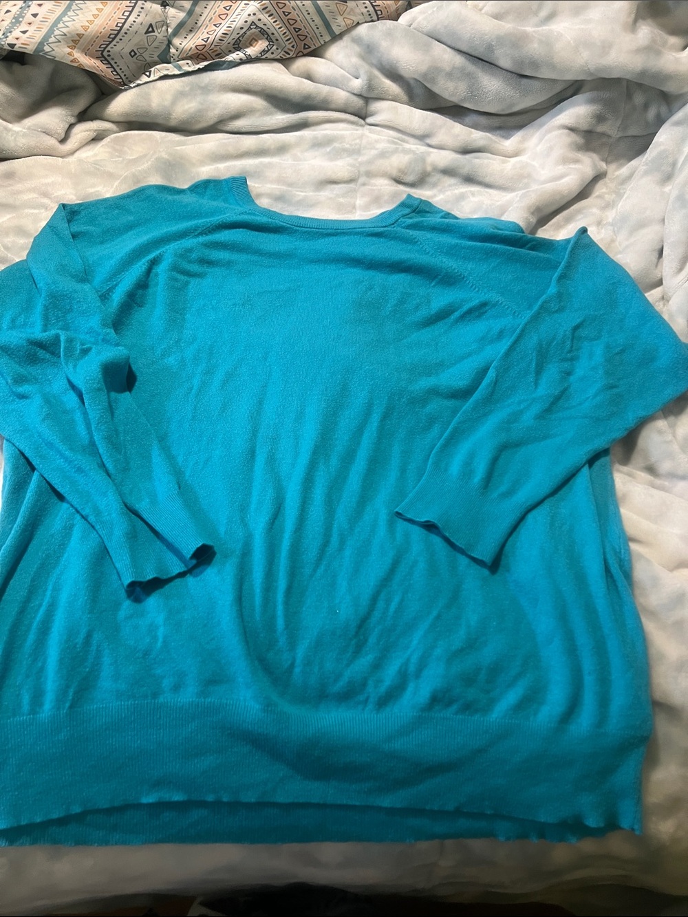torrid Bright Teal Scoop Neck Sweater